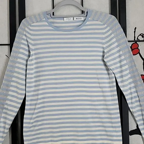 Akris Punto Saks Fifth Avenue Long Sleeve Striped Sweater - Picture 3 of 7